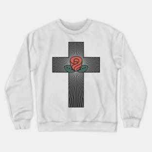 Rose on the cross Crewneck Sweatshirt